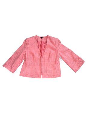 East 5th Tweed 3/4 Sleeve Blazer/Jacket-Pink-Large-NWT